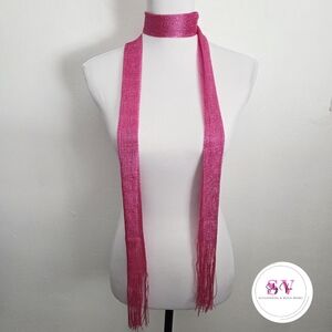 Pink wrap around scarf